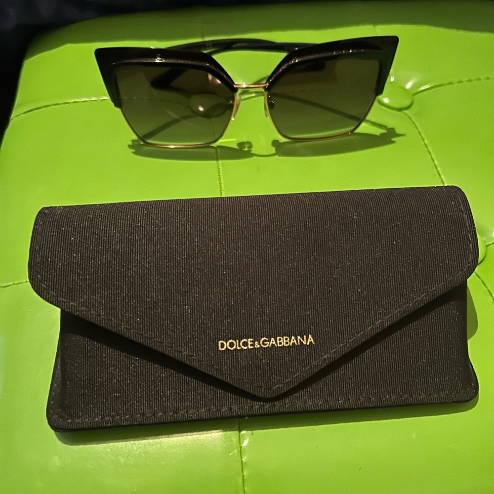 Authentic Dolce & Gabbana Black and Gold Sunglasses